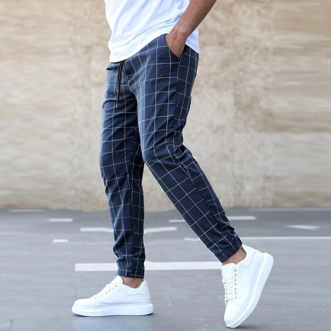 TIZIANO™|CHECK JOGGER TROUSERS