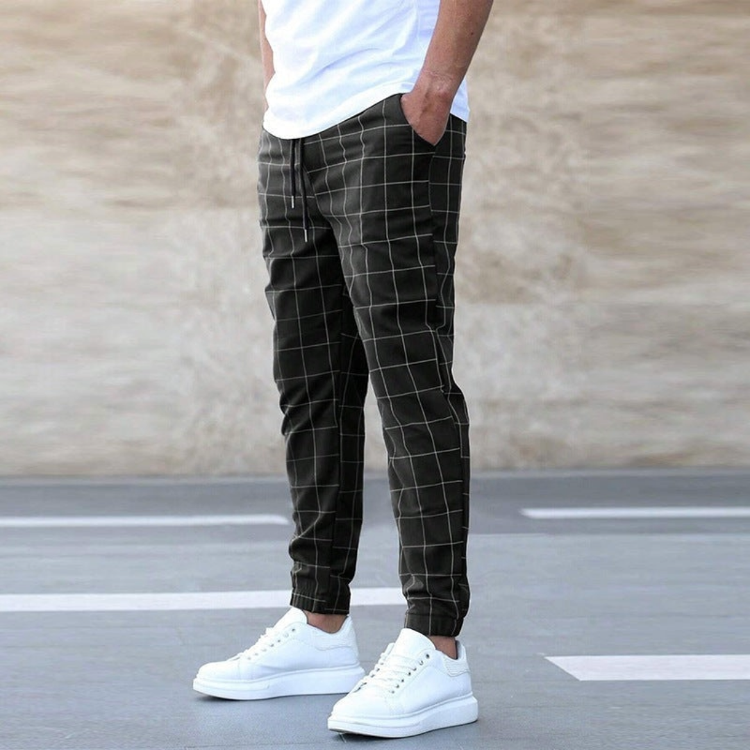 TIZIANO™|CHECK JOGGER TROUSERS