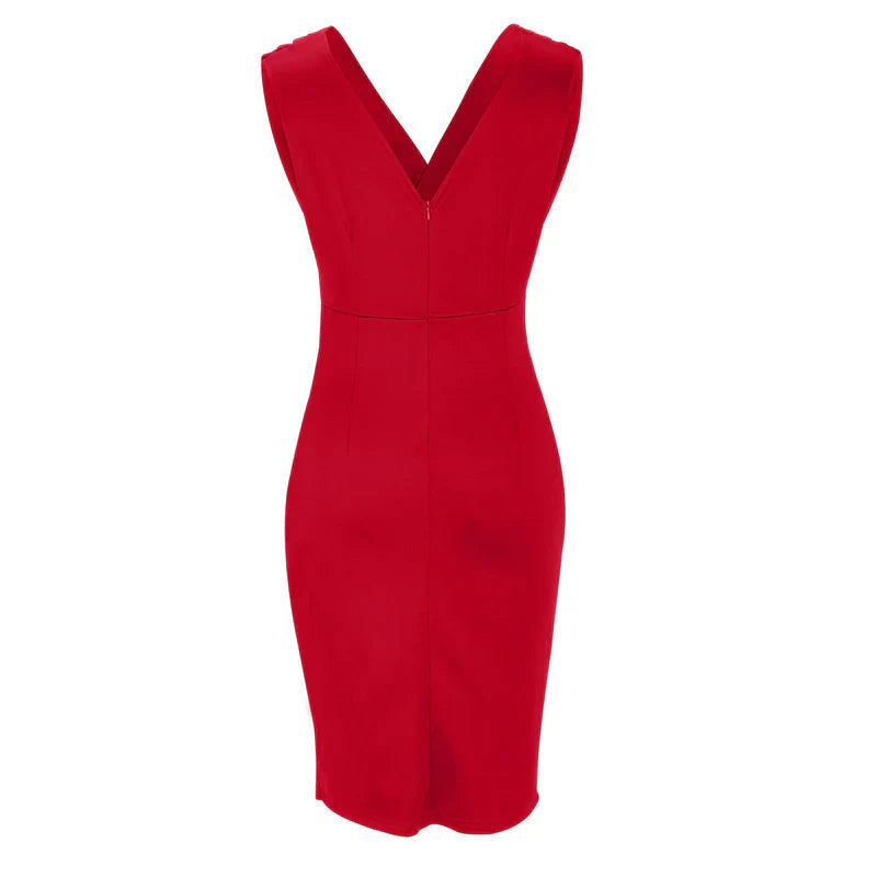 Anan | Fitted Dress with V-Neckline and Slit