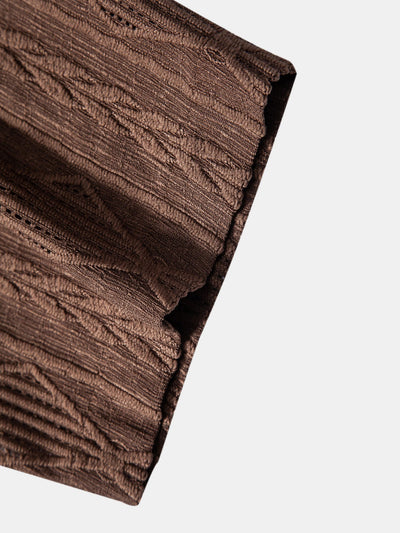 Jacquard Cuban Shirt & Textured Trousers Set