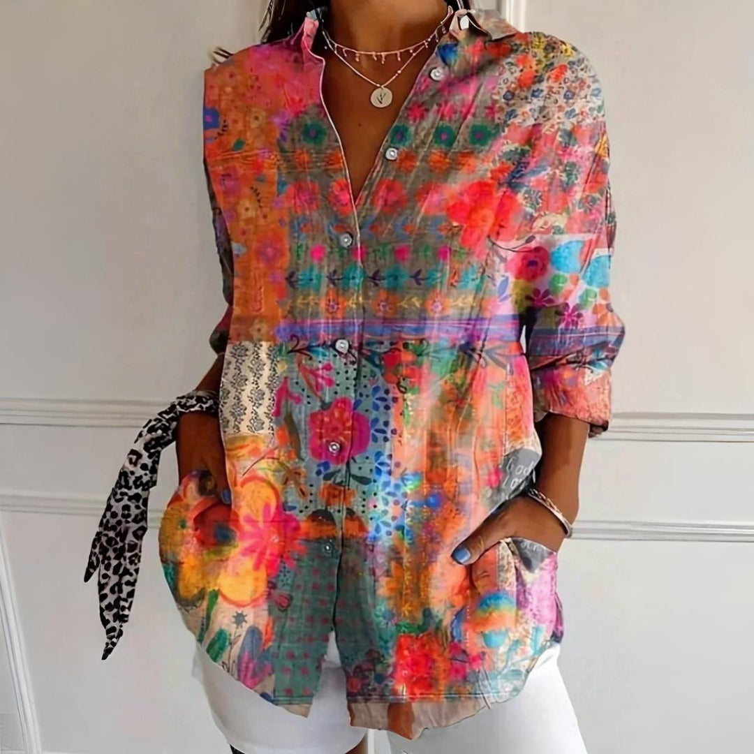 Emerson|Colorful Pattern Blouse