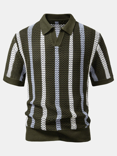 Havana Crochet Polo & Linen Trousers Set