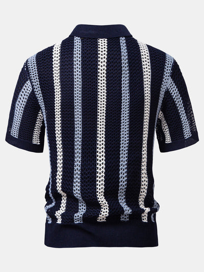 Havana Crochet Polo & Linen Trousers Set