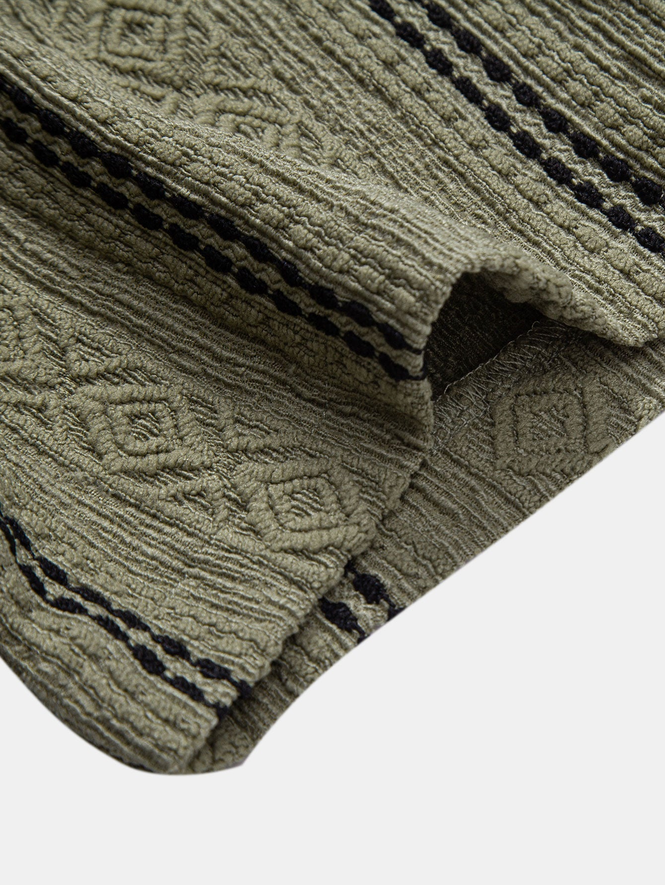 Jacquard Shirt & Linen Trousers Set