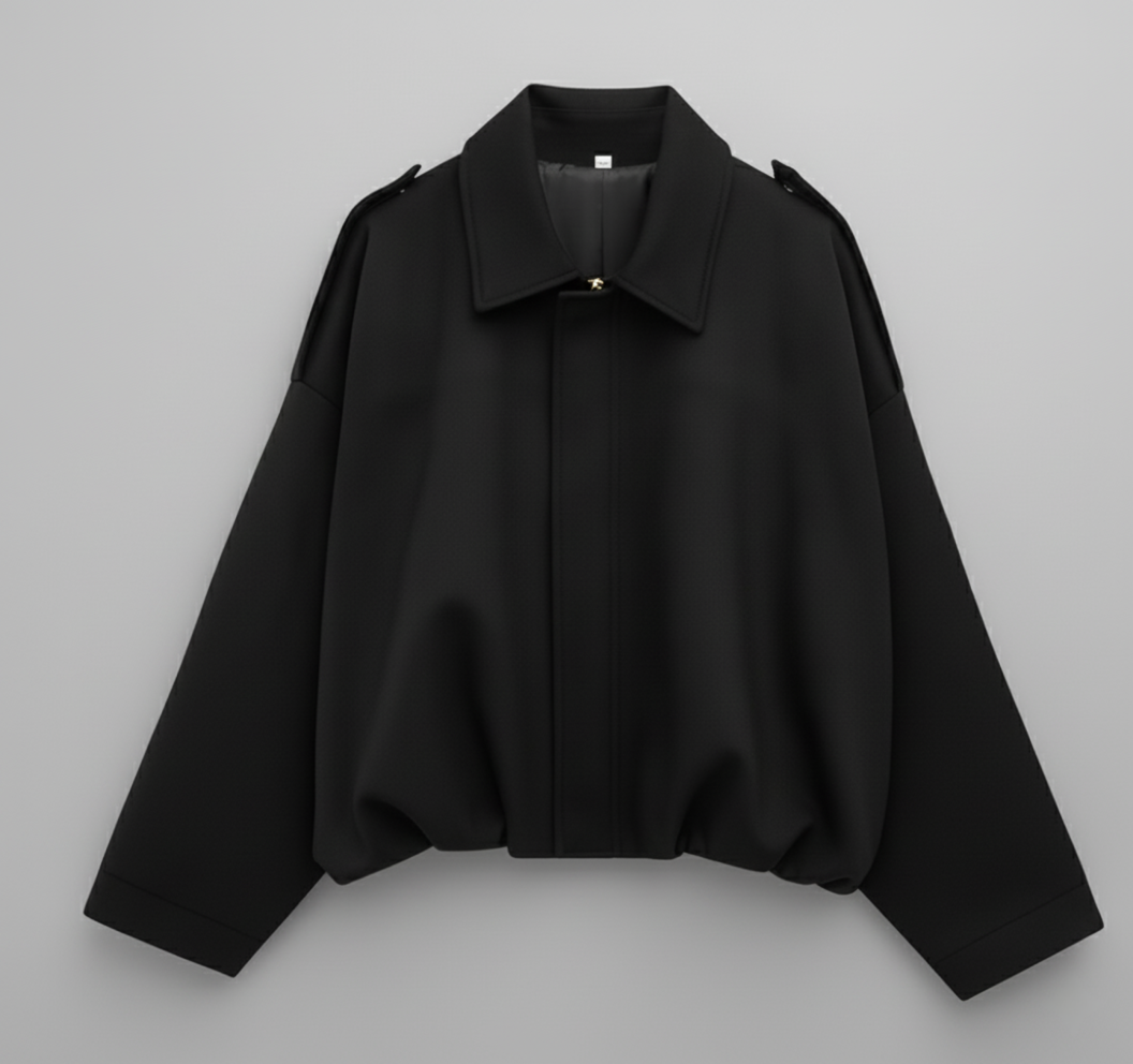 Lina – Oversize Suede Bomber