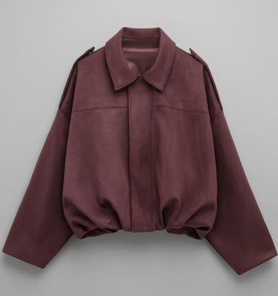 Lina – Oversize Suede Bomber
