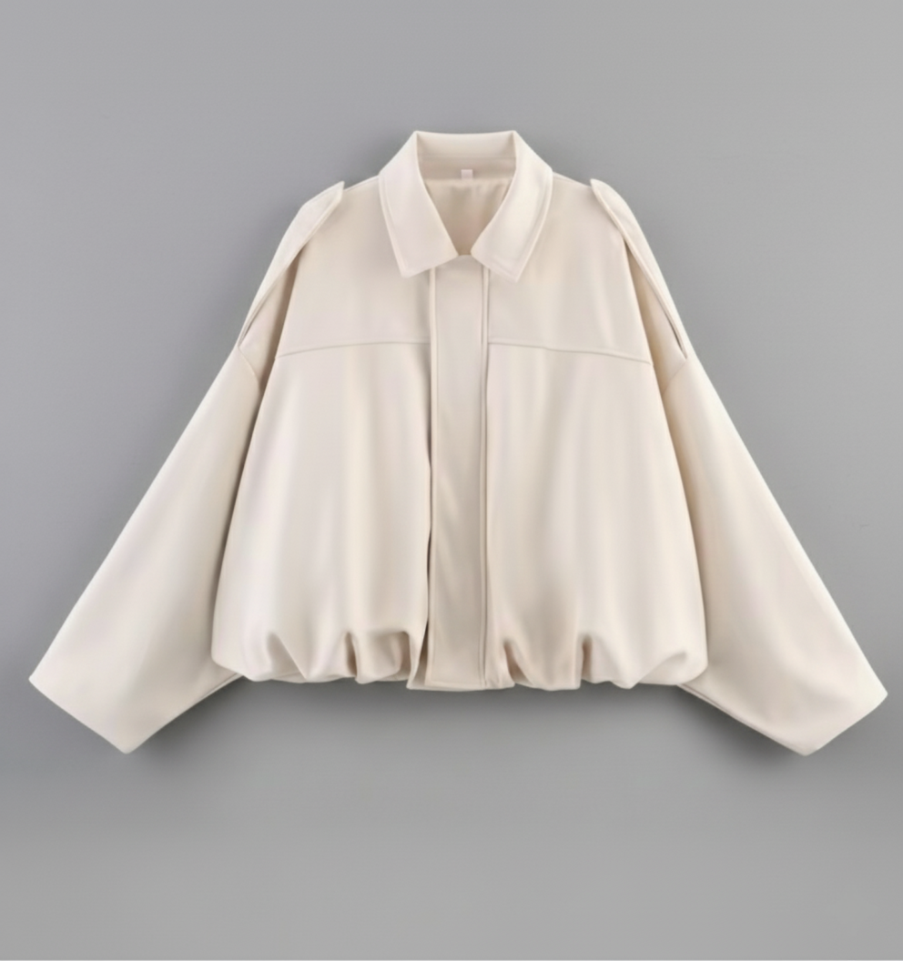 Lina – Oversize Suede Bomber