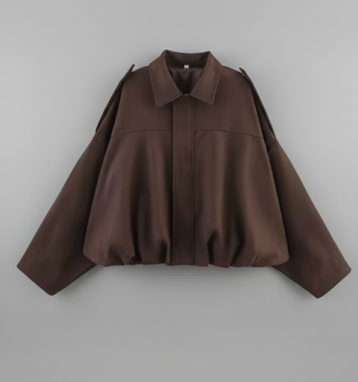 Lina – Oversize Suede Bomber