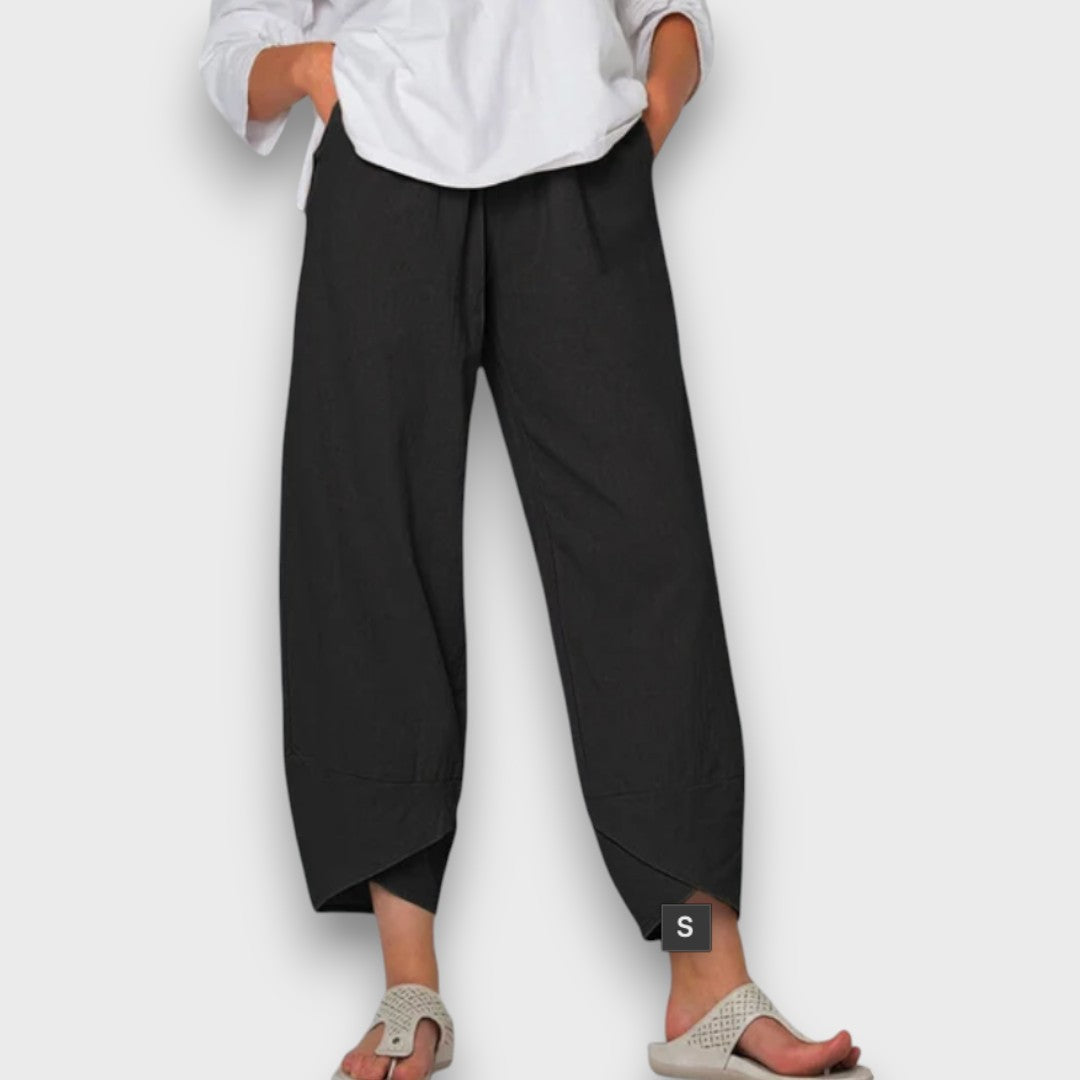 Neve – Lightweight Summer Trousers with Modern Hem