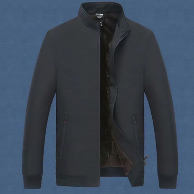 🔥Solid Color, Stand-Up Collar with Zipper and Warm Fleece Jacket