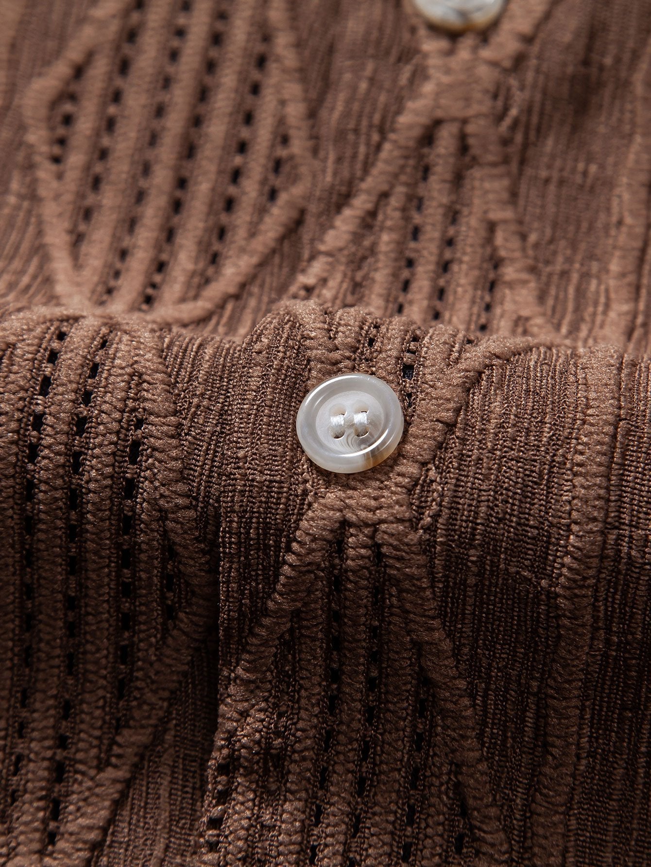 Jacquard Cuban Shirt & Textured Trousers Set