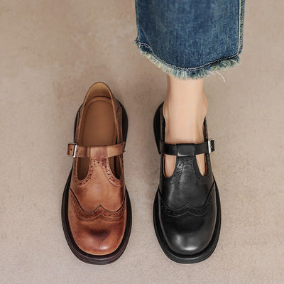 Mattea™ | Elegant Leather Mary Janes